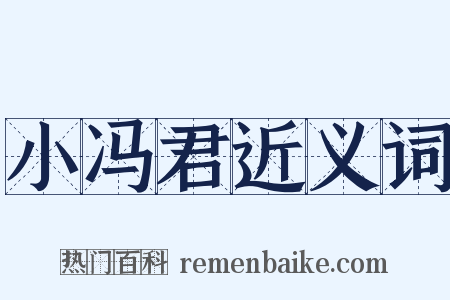 小冯君近义词是什么意思的图片